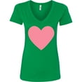 thumbnail image 3 of Inktastic Pink Valentine's Day Heart Women's V-Neck T-Shirt, 3 of 5