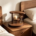 thumbnail image 6 of Fufafayo Multi Tiered Wooden Round Storage Rack For Cosmetics Perfumes Bathroom Space-Saving Organizer For Desk Vanity Or Bathroom, 6 of 7