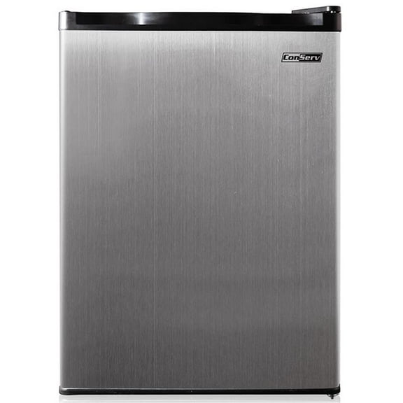 Pemberly Row 2.6 cu.ft. Stainless Compact Refrigerator with Reversible Door