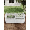 thumbnail image 2 of Classic 97" L x 33" W Vinyl Keyhole Composting Garden with Fencing, White, 2 of 11