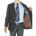 thumbnail image 5 of LN LUCIANO NATAZZI Mens Two Button Notch Lapel Blazer Modern Fit Suit Jacket Charcoal, 5 of 5