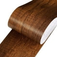 16.4 ft Wood Grain Wallpaper Border,Topboutique Mirror Frame Sticker