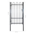 thumbnail image 3 of Online Gym Shop CB17461 13 x 7 ft. Double Door Fence Gate with Spear Top, 3 of 60
