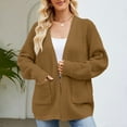 thumbnail image 2 of Idoravan Cardigan Sweaters for Women Trendy Women's New Mid Length Slouchy Knitted Sweater Cardigan, 2 of 6
