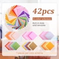 thumbnail image 3 of 42PCS 10x10 inch Charm Packs Cotton Fabric Bundles Cotton Fabric Square Patchwork Squares Floral Patterns Printed DIY Cloths for Sewing Quilting Scrapbooking, 3 of 11