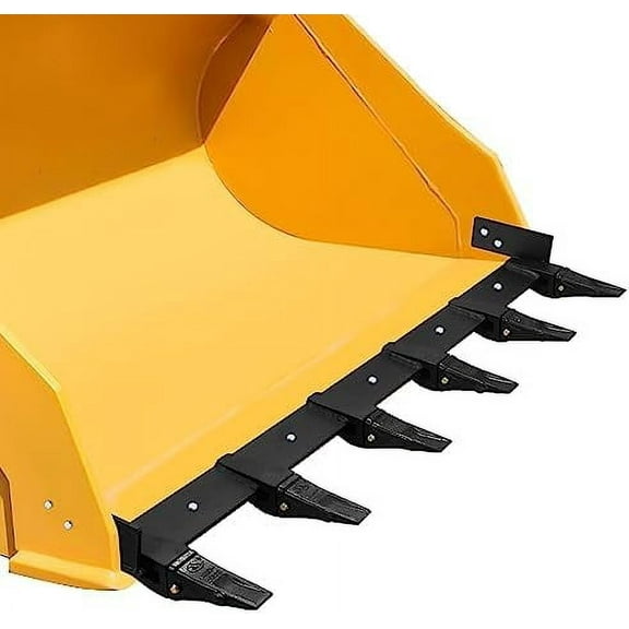 60" Piranha Tooth Bar, Tractor Bucket Teeth Bar for Bucket 23TF Bolt on Bucket Teeth Heavy Duty Tractor Bucket for Efficient Soil Penetration and Pallet Handling, Fits Loader & Skidsteer