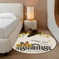 thumbnail image 2 of Round Rug 4Ft Washable Non-Slip, Country Kitchen Sunflowers Circle Area Rugs for Living Room Bedroom, Rustic Truck Vintage Farmhouse Indoor Floor Mats Carpet Runner for Home Decor Aesthetic, 2 of 8