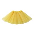 thumbnail image 2 of Tutu Skirts for Women Girls Adult Elastic 3 Layered Tulle Tutu Skirt with Sequin Stars Retro 80's Bubble Skirt Yellow, 2 of 7