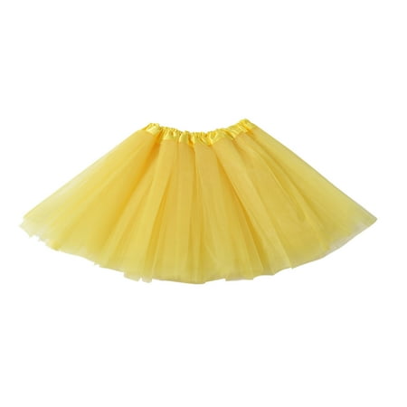 

EHTMSAK Toddler Baby Child Children Kids Skirt for Girl Summer Skirts Tutu Dress Yellow One size