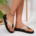 thumbnail image 5 of Agkizg Womens Beach Flip Flops, Thong Sandals, Plus Size Flat Flip-Flops Solid Color Round Open Toe Thong Sandals Casual Beach Indoor Outdoor Summer Slippers, 5 of 7