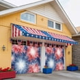 thumbnail image 5 of 4th of July Garage Door Cover Banner 6 x 13 FT,Independence Day Patriotic Fireworks Red Blue Garage Door Curtains Backdrop with Grommets for Indoor Outdoor Wall Party Porch Yard Decor Background, 5 of 8