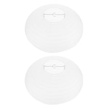 GOOHOCHY Lantern White 2Pcs 15.7x15.7x8.7in Paper Iron