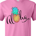 thumbnail image 4 of Inktastic Aloha- in Cursive with Pineapple Rainbow Colors T-Shirt, 4 of 5