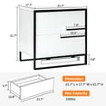 thumbnail image 5 of Hommpa 3 Color LED Nightstand with Magnetic Auto Sensor Light, 2 Drawer Modern Bedside Table White, 5 of 11