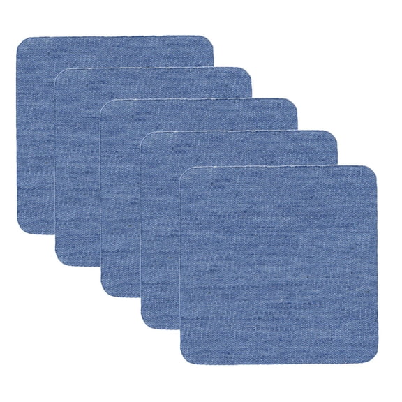 5 Pcs Denim Iron-On Patches,Sew-On Fabric Patches For Jeans Clothing Repair Decoration Kit,Small Iron On Patches For Clothes,Denim Iron On Patches For Inside & Outside Of Jeans Fabric,E