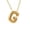G, variant on Bubble Letter Necklace Gold Plated Balloon Initial Pendant With Bead Chain Dainty Jewelry Gift For Women