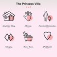 thumbnail image 3 of Dsj55-2 126pcs/set Children Passing Domestic Toy Doll House Princess Castle Set Simulation Disguise House, 3 of 4