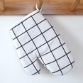 thumbnail image 4 of Oven Mittens Heatproof Non-slip 2PCS Cotton Linen Kitchen Mittens Baking Mitts, 4 of 10