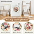 thumbnail image 3 of NewBuros 8'x10' Area Rugs, Boho Non Slip Washable Rugs for Living Room, Stain Resistant Soft Low Pile Indoor Floral Carpet for Bedroom Dining Room Office, Pink Beige, 3 of 9