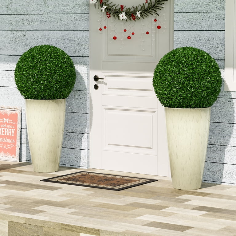 SXUEG 21 Inch Tall Planter, 2-Pack Beige photo 5