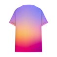 thumbnail image 5 of TQWQT Womens Plus Size Tops Clearance Summer Casual Cute Tee Shirt V Neck Short Sleeve Gradient Color T-Shirt 4x-5x Tunics Blouses with Pocket Multicolor 4XL, 5 of 5