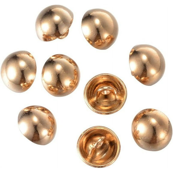 20 Pcs 32L Alloy Sewing Buttons Shank Blazer Half Round Sport Woolen Coats Buttons for DIY Craft (Light Gold)