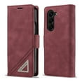 thumbnail image 1 of ELEHOLD for Samsung Galaxy Z Fold 5 Luxury Leather Wallet Case with Card Holders Magnetic Clasp Kickstand Function Shockproof Protective Cover for Samsung Galaxy Z Fold 5 2023,Winered, 1 of 7