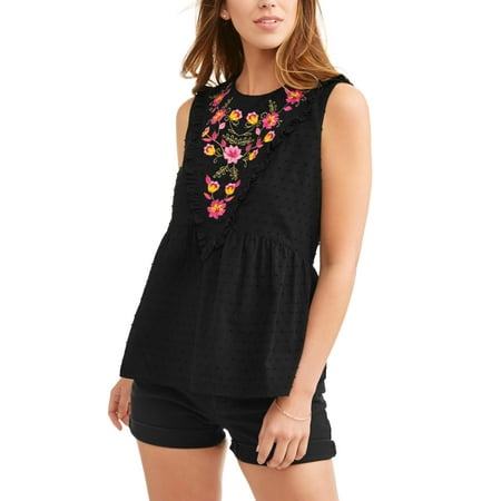 Women's Swiss Dot Embroidered Tank Top