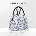 thumbnail image 2 of Disketp blue Snowflake Prints Bolsa Térmica para Almuerzo, Lonchera con Abertura Amplia y Gran Capacidad, Organizador Reutilizable para Mujeres, Hombres y Adultos, 2 of 6