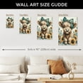 thumbnail image 7 of WFSposter Teal Highland Cow Wall Art Canvas Print Pictures 16"x24" Farmhouse Wall Decor Bedroom & Nursery Decor, 7 of 7