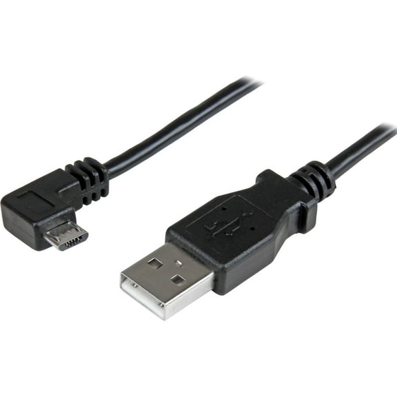 StarTech 2m (6ft) Micro-USB Charge-and-Sync Cable, Right-Angle Micro USB