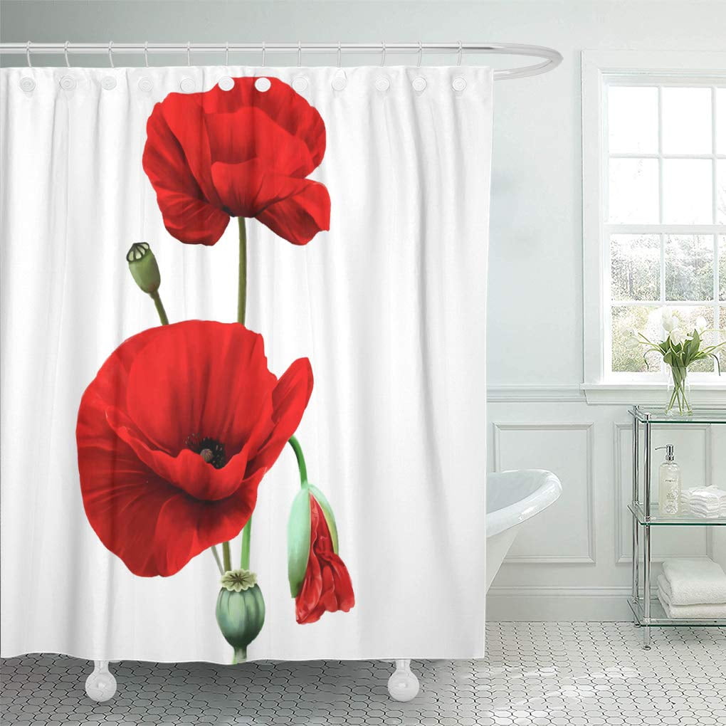 Ksadk Watercolor Pink Painting Red Poppy Flower White 10 Green Shower Curtain Bathroom Curtain 60x72 Inch Walmartcom Walmartcom Ksadk Watercolor Pink Painting Red Poppy Flower White 10 Green Shower Curtain Bathroom Curtain 60x72 Inch Walmartcom Walmartcom