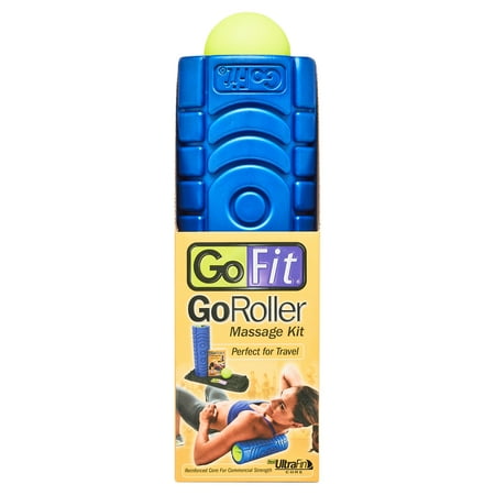 GoFit Deep Tissue Muscle Roller - 12” Go Roller with Ultra Fin Core & Myofascial Release Ball