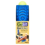 GoFit Deep Tissue Muscle Roller - 12 Go Roller with Ultra Fin Core & Myofascial Release Ball