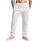 thumbnail image 2 of Pantalones largos de rayón para hombre, informales, a la moda, transpirables, con cordón ajustable, cintura ajustada, para ejercicio, 2 of 9