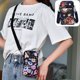 thumbnail image 4 of Pequeño monedero del teléfono celular para las mujeres, cartera de nylon del brazalete del deporte del bolso de hombro de la cremallera de 3 capas, 4 of 5