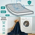 thumbnail image 5 of PetAmi Premium Waterproof Dog Blanket for Large Dogs, Reversible Sherpa & Flannel Fleece, Leakproof Pet Throw for Couch Protection, Soft Plush Furniture Protector for Cats, Washable, 60x80 Navy/Grey, 5 of 8