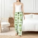 thumbnail image 4 of Balery Green Avocado Pantalones de pijama para mujer, pijamas ultraligeros, pantalones de estar por casa-Medium, 4 of 6