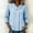 Blue women plaid button down shirt a1, variant on Women Collared 3/4 Sleeve Button Down Plaid Blouse Casual Basic Tshirt Travel Summer Tops Comfy Office Work Shirt, Orange 2XL
