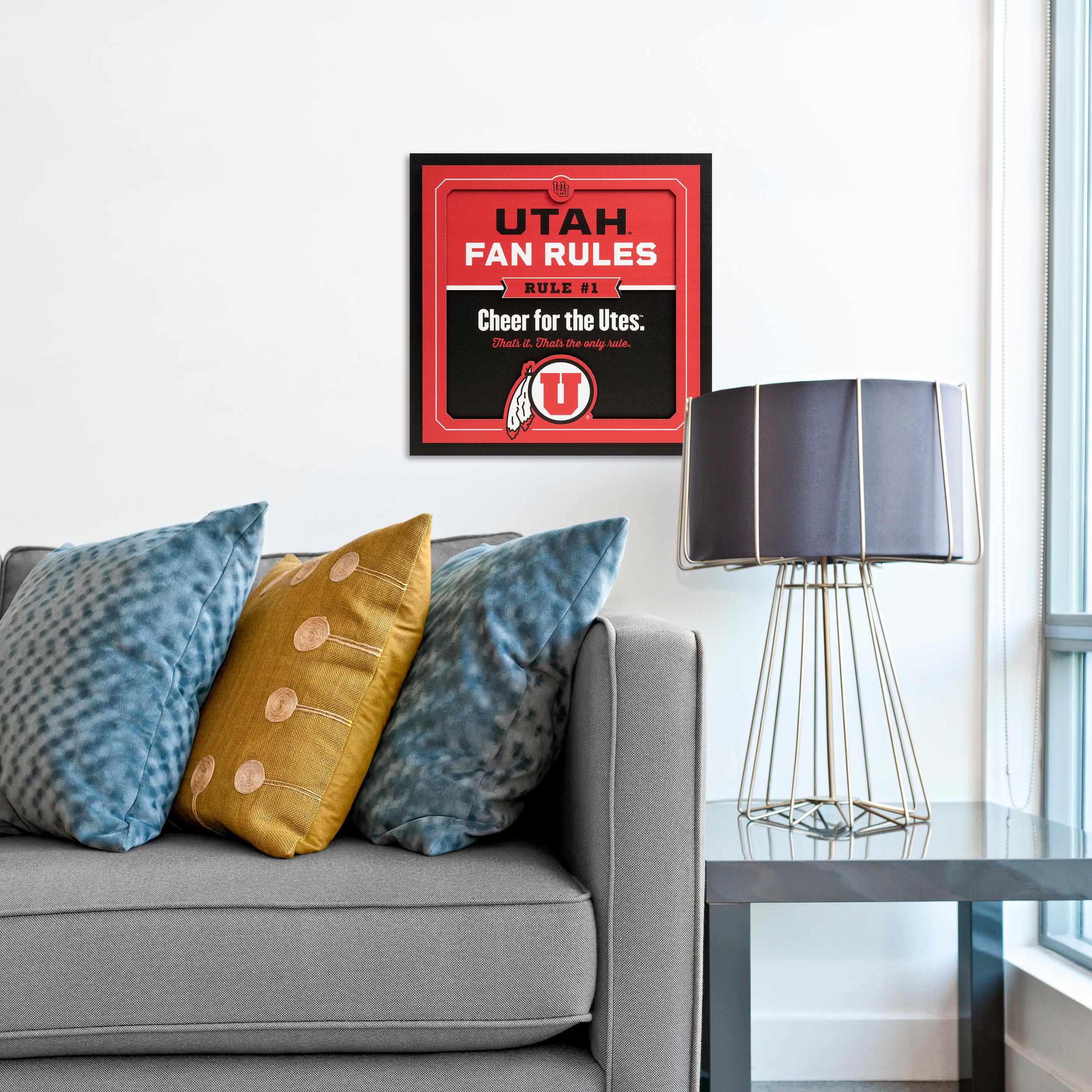 YouTheFan NCAA Utah Utes Fan Rules 3D Wall Art