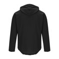 thumbnail image 5 of asjyhkr Mens Linen Shirts Long Sleeve Drawstring Hooded Button Crew Neck Hoodies Casual Fashion Breathable Hiking Beach Workout Tops with Pockets, 5 of 7