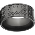 thumbnail image 4 of 10mm Flat Black Zirconium Ring with a Milled Celtic Design, 4 of 4