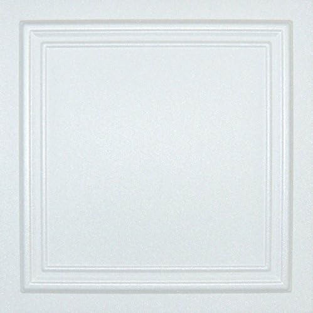 Styrofoam Glue Up Ceiling Tiles White 20X20 R24W Zeta Pack Of 8