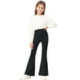 thumbnail image 6 of Efsteb Girls Flare Leggings Stretch High Waisted Bootcut Yoga Pants Dance Casual Pants Bell Bottoms Leggings (Black,6 Years), 6 of 8