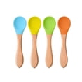 thumbnail image 1 of Set de Cucharas para Bebé Seviete Bambu y Silicona Libres de BPA, 1 of 7