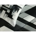 thumbnail image 4 of Ambesonne Black and White Quilted Bedspread Set 3 Pcs, Maze Squares Sketch, King Size, White Charcoal Grey, 4 of 4