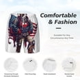 thumbnail image 3 of Balery Cool Patriotic Buffalo Cowboy Mens Swim Trunks Swim Shorts for Men Quick Dry Inseam Beach Shorts with Compression Liner Pocket-3X-Large, 3 of 9