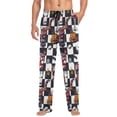 thumbnail image 3 of JSTEL Halloween Skulls Checkered Men's Sleepwear Mens Pajama Pants Bottoms with Pockets, S, 3 of 6