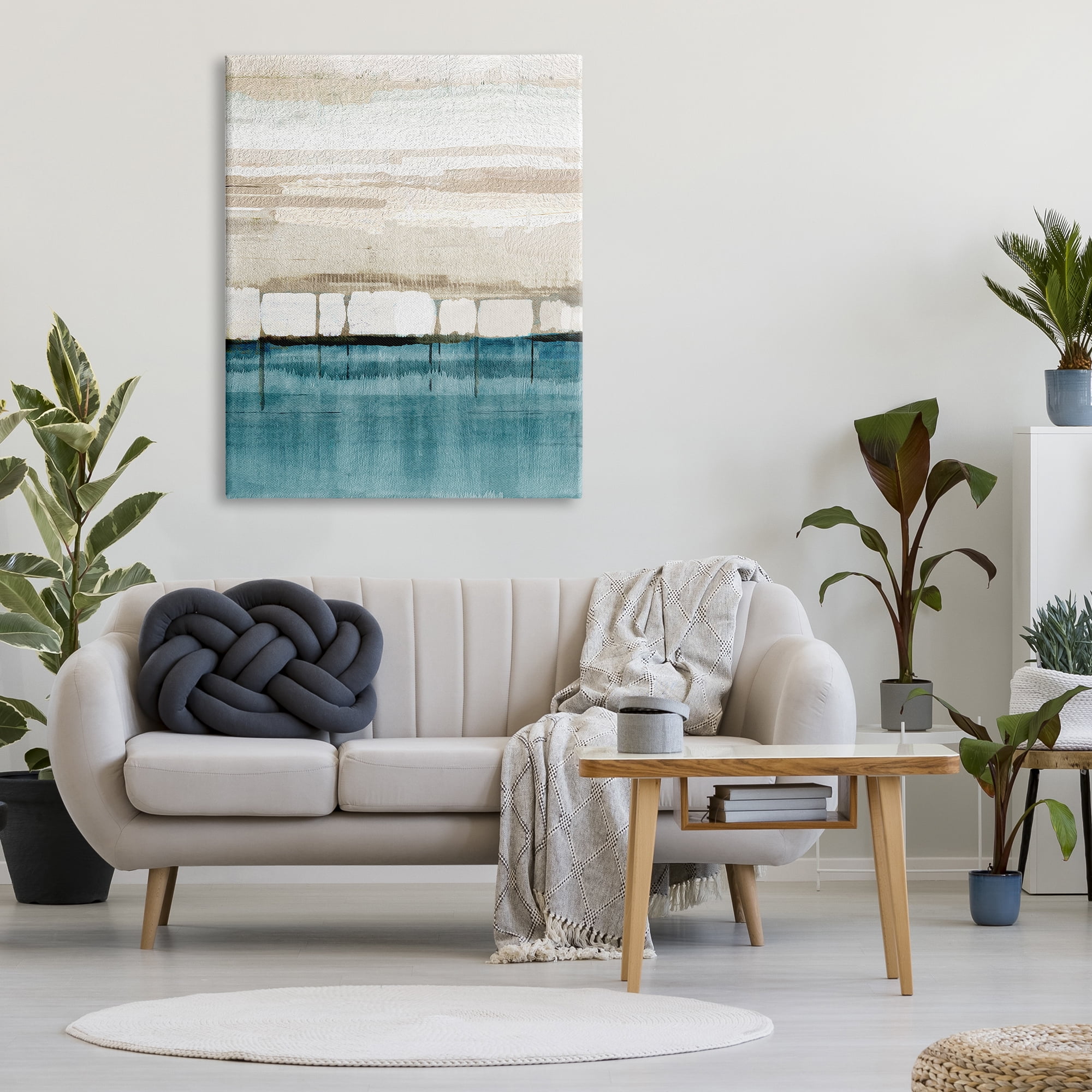 Stupell Industries Modern Landscape Abstraction Abstract Painting Gallery Wrapped Canvas Art Print Wall Art, 36 x 48