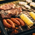 thumbnail image 5 of Ash & Ember Adjustable Swivel Grill, Steel Mesh Wire Cooking Grate with Spike Pole, Open Fire Portable BBQ Camping Gear, 5 of 6